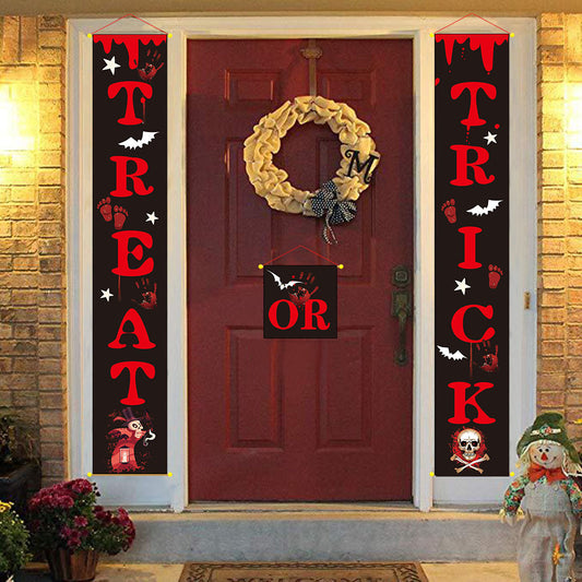 Outdoor banner Halloween couplets