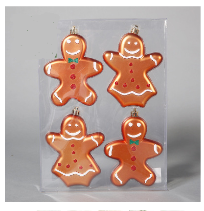 Reindeer And Gingerbread Man Christmas Pendant