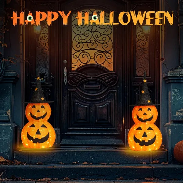 2pcs 3ft Halloween Collapsible Pumpkin