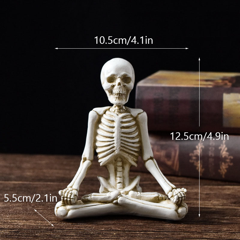 Halloween Horror Desktop Modeling Yoga Skull Skeleton