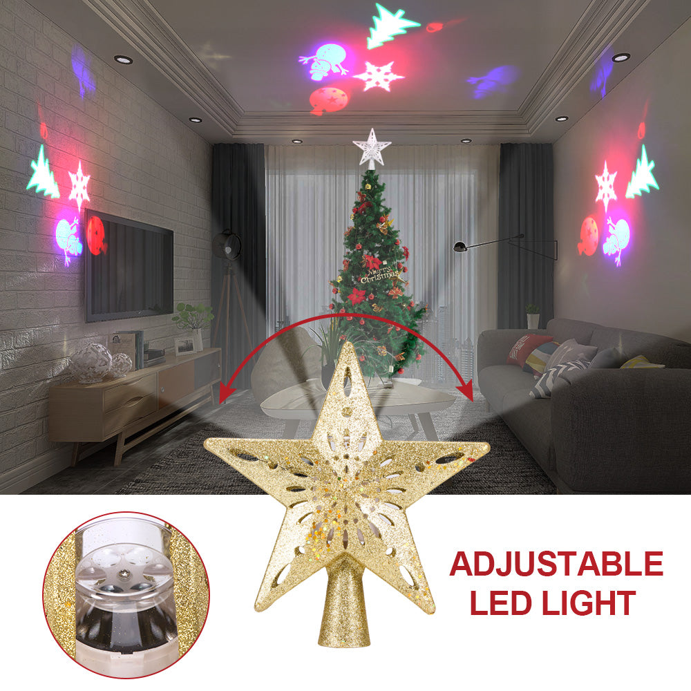 Tree Top Light Star Snowflake