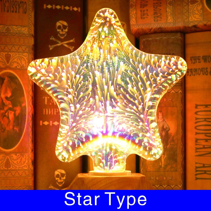 3D Fireworks Light Bulb