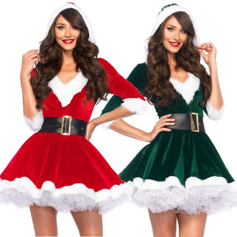 Sexy Santa Claus Hoodie Cosplay Costumes