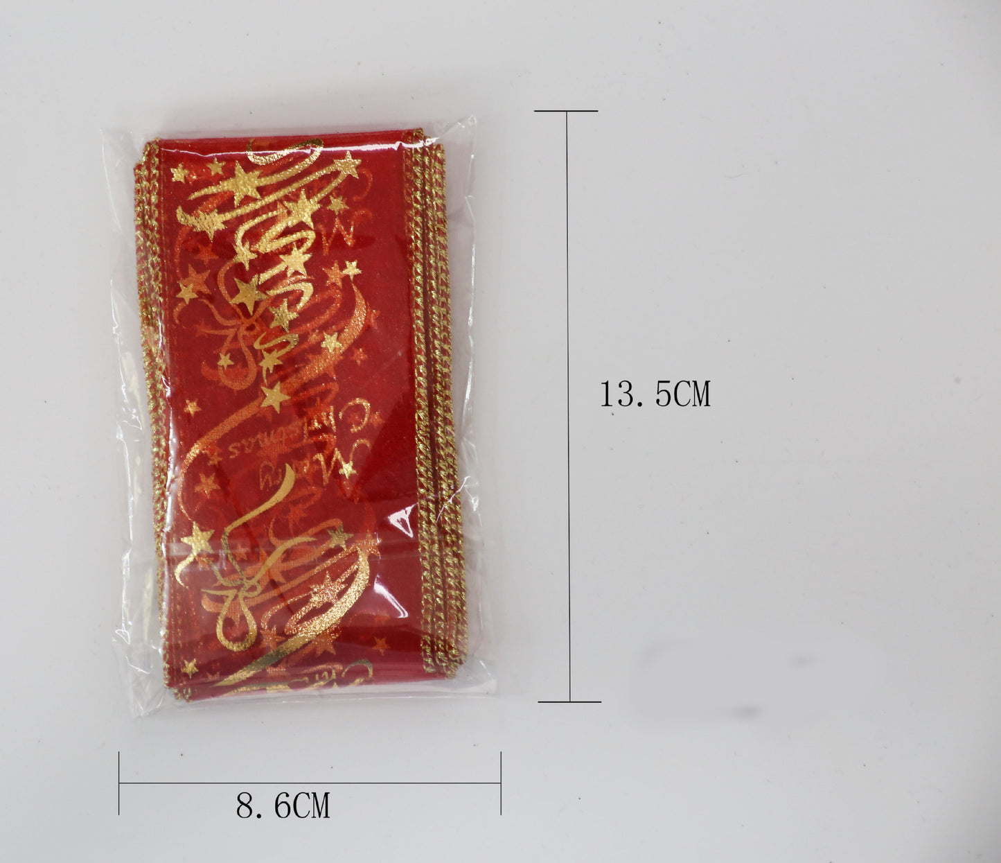 Red Gold Christmas Ribbon