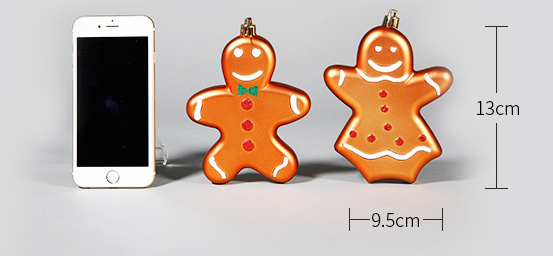 Reindeer And Gingerbread Man Christmas Pendant