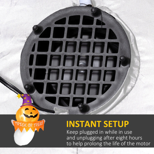 Inflatables Window Sticker Ghost With Orange Face