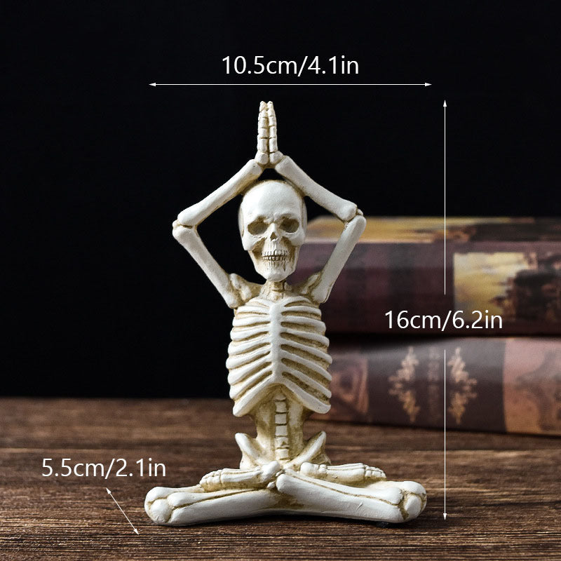 Halloween Horror Desktop Modeling Yoga Skull Skeleton