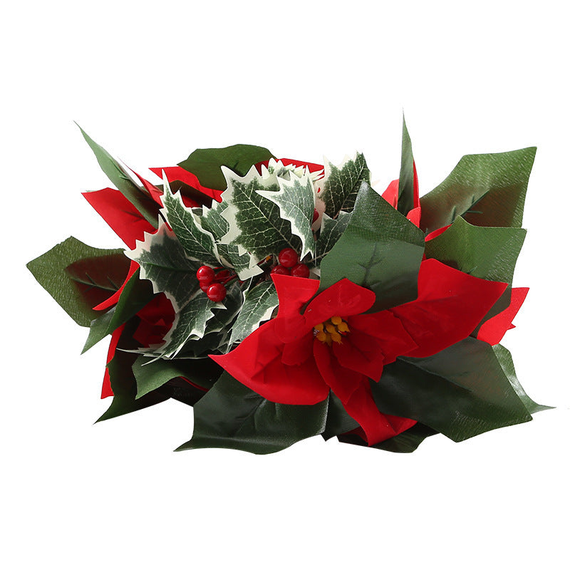 Lights With Red Flowers And Red Fruits