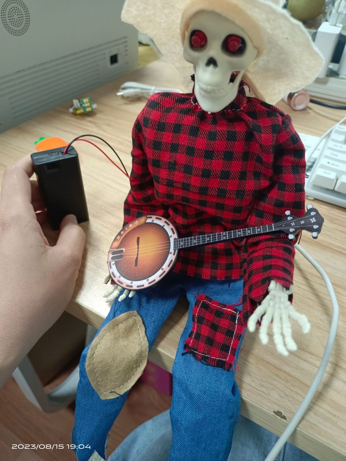 Banjo Skeleton Decoration