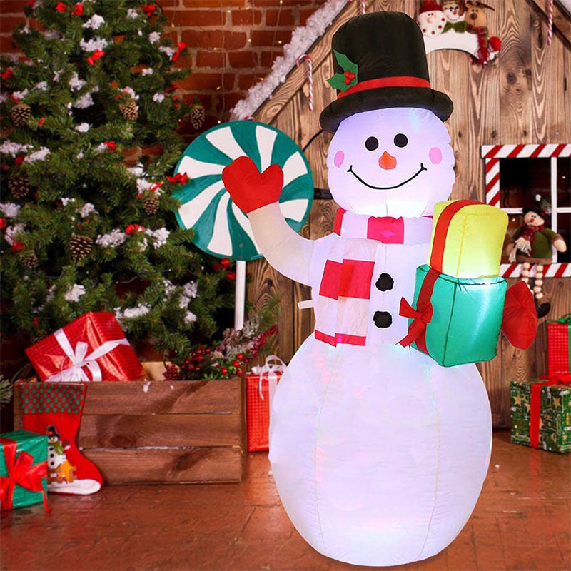 Glowing Santa Snowman Inflatable Doll