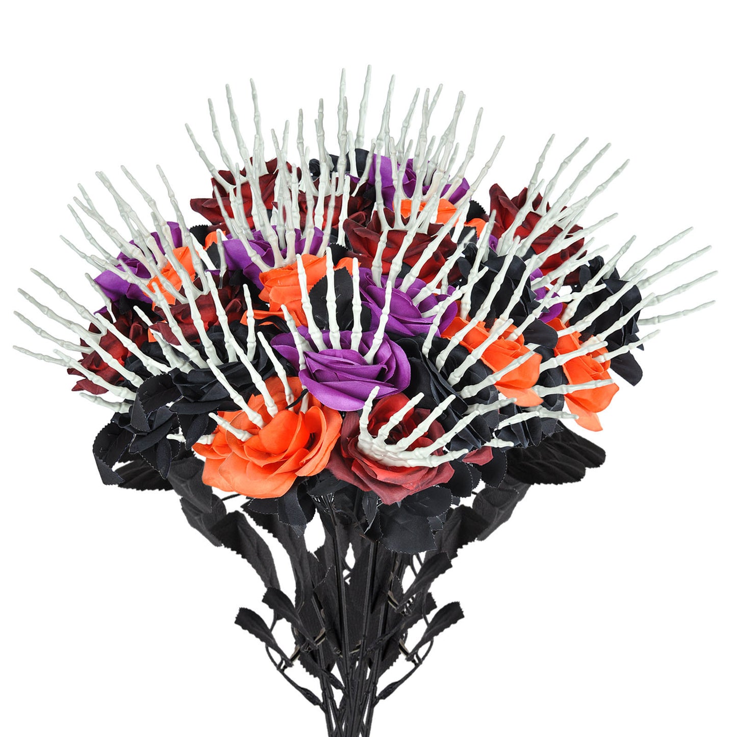 Halloween Skull Hand Rose