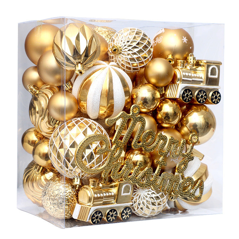 Platinum Painted Christmas Ball Set