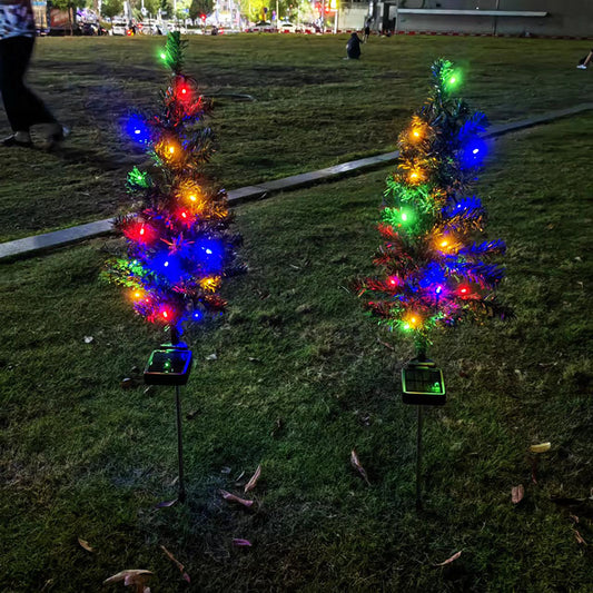 Solar Christmas Tree Lamp Garden