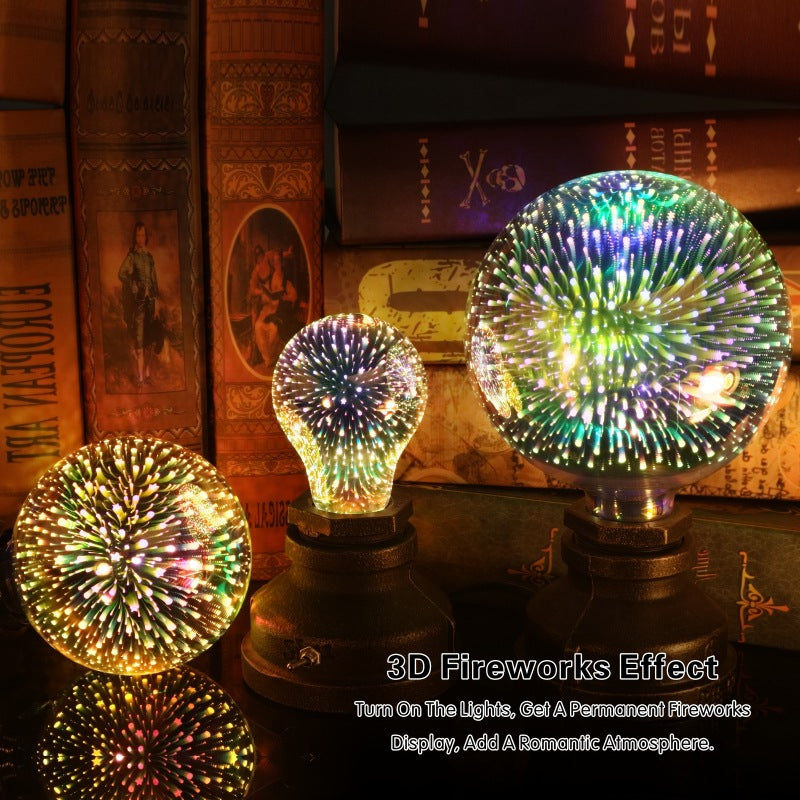 3D Fireworks Light Bulb