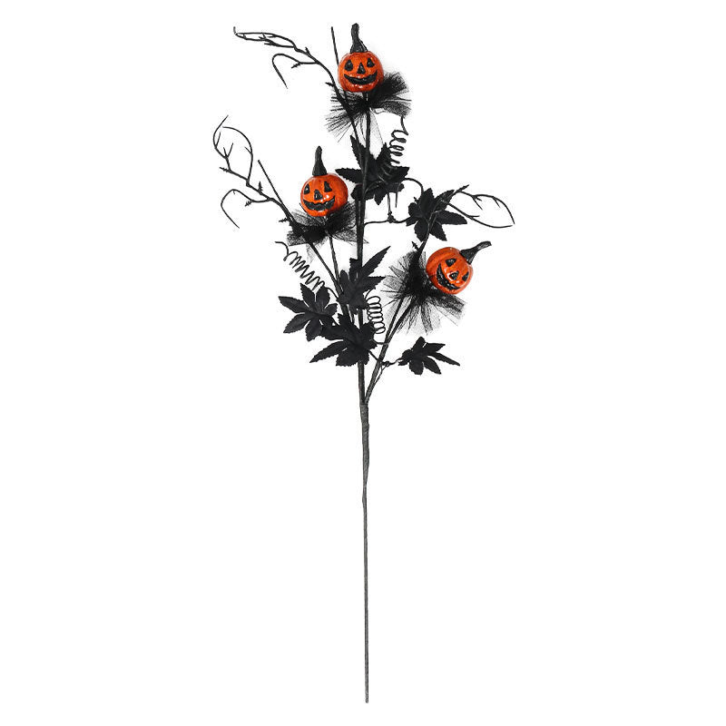 Black Horror Pumpkin Twig Cutting Bouquet