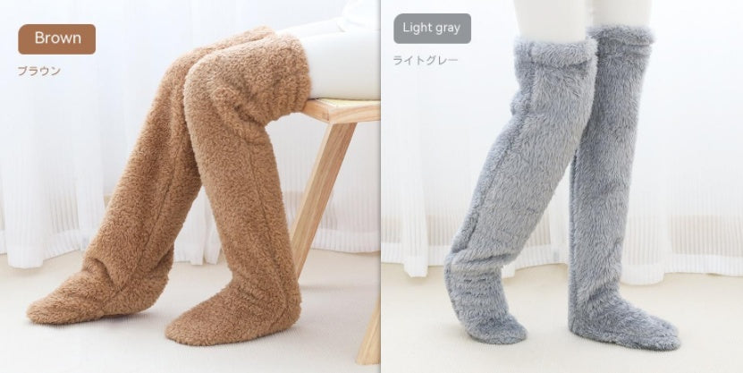 Over Knee High Winter Fuzzy Long Socks