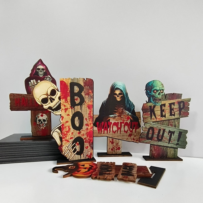 Wooden Retro Halloween Decoration