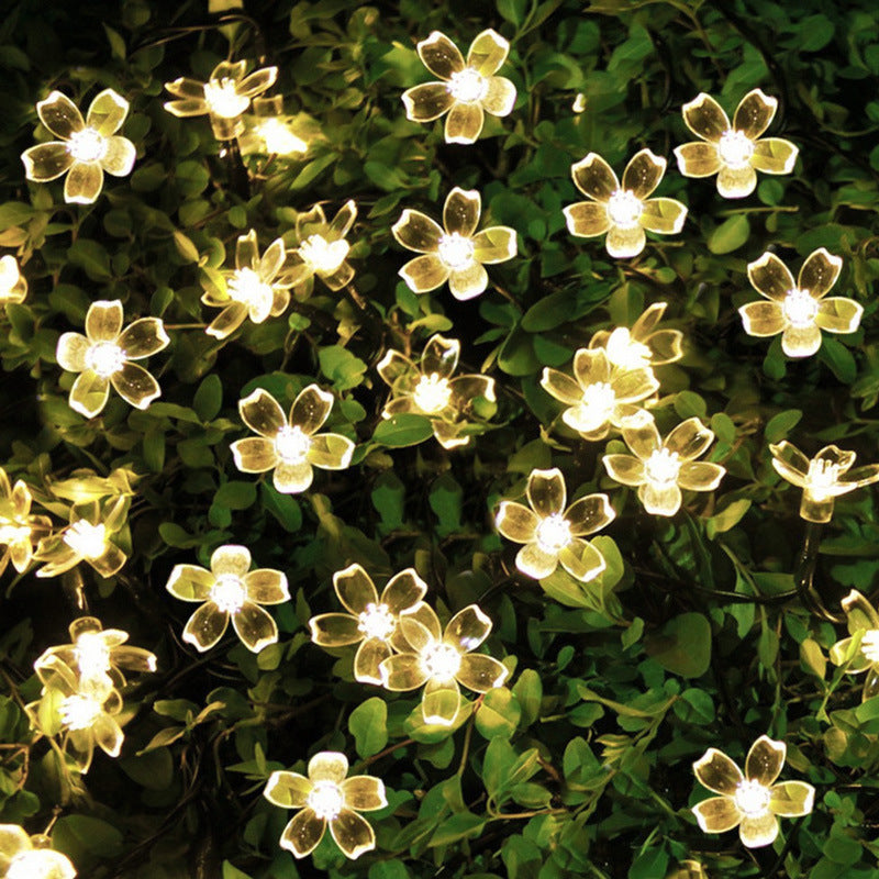Solar-powered String Flowers Flashing Light