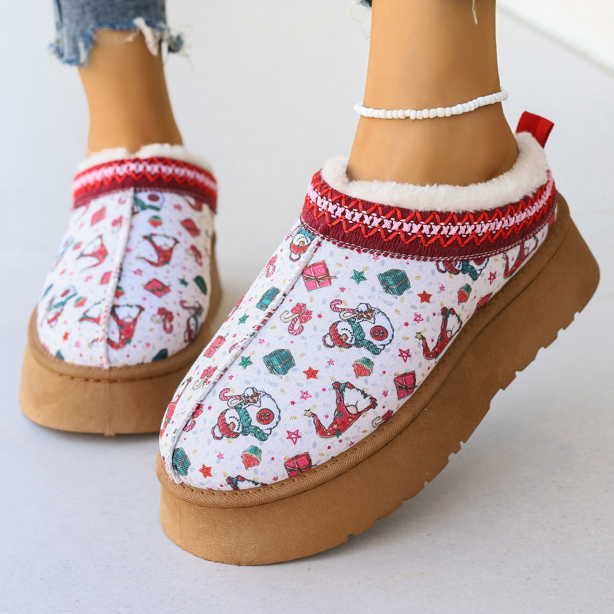 Cartoon Print Ankle Boots