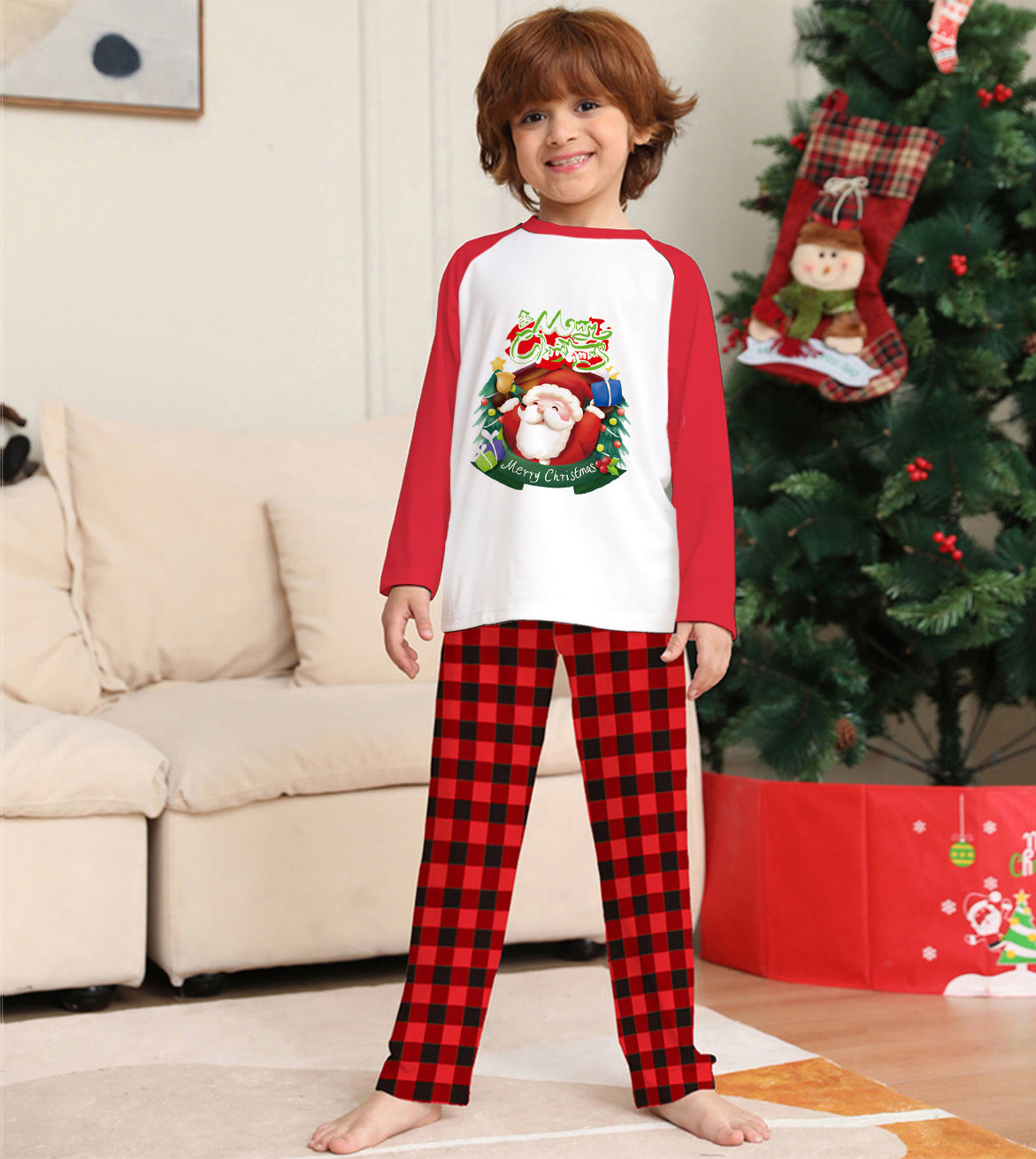 Plaid Pants Family Matching Pajamas