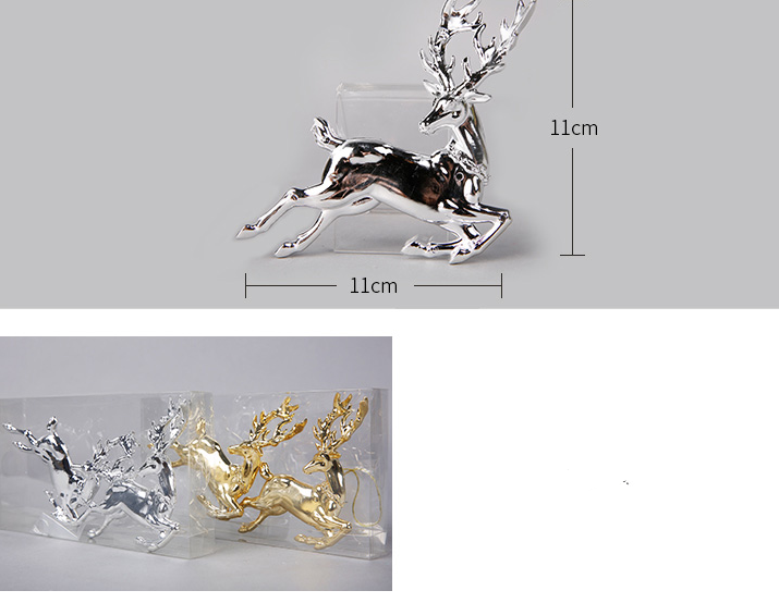 Reindeer And Gingerbread Man Christmas Pendant