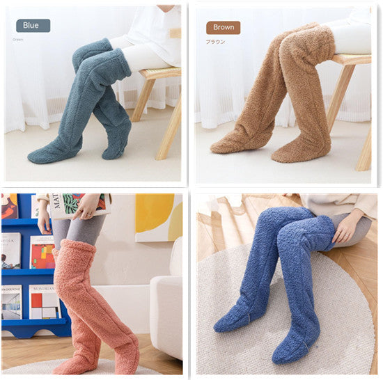 Over Knee High Winter Fuzzy Long Socks