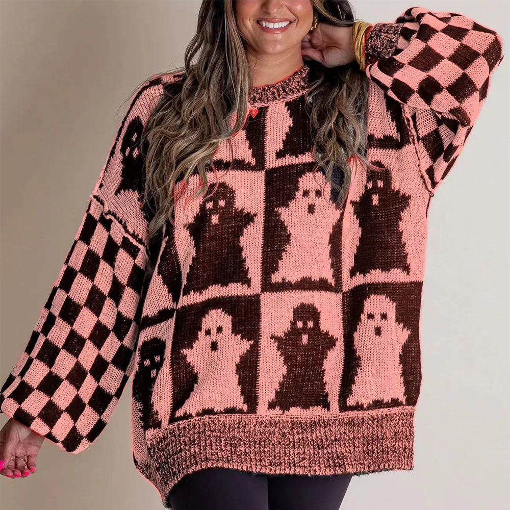 Halloween Cartoon Ghost Sweater