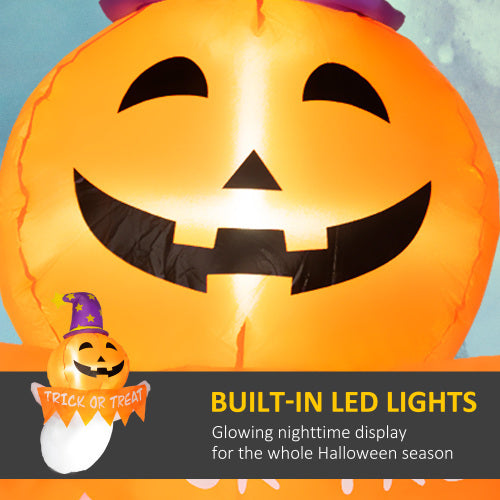 Inflatables Window Sticker Ghost With Orange Face