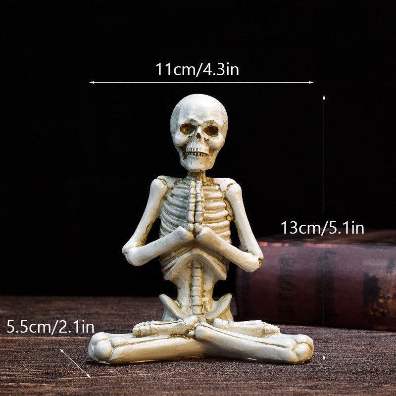 Halloween Horror Desktop Modeling Yoga Skull Skeleton