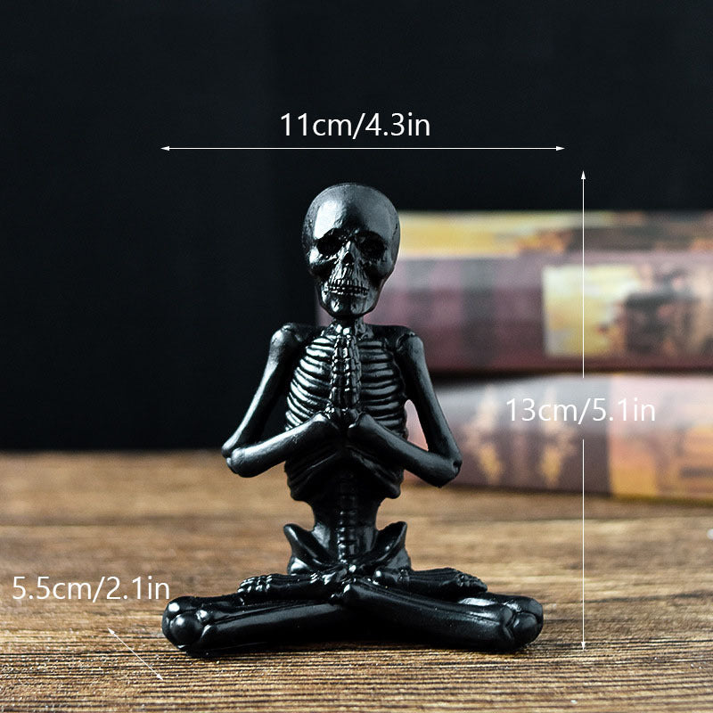 Halloween Horror Desktop Modeling Yoga Skull Skeleton