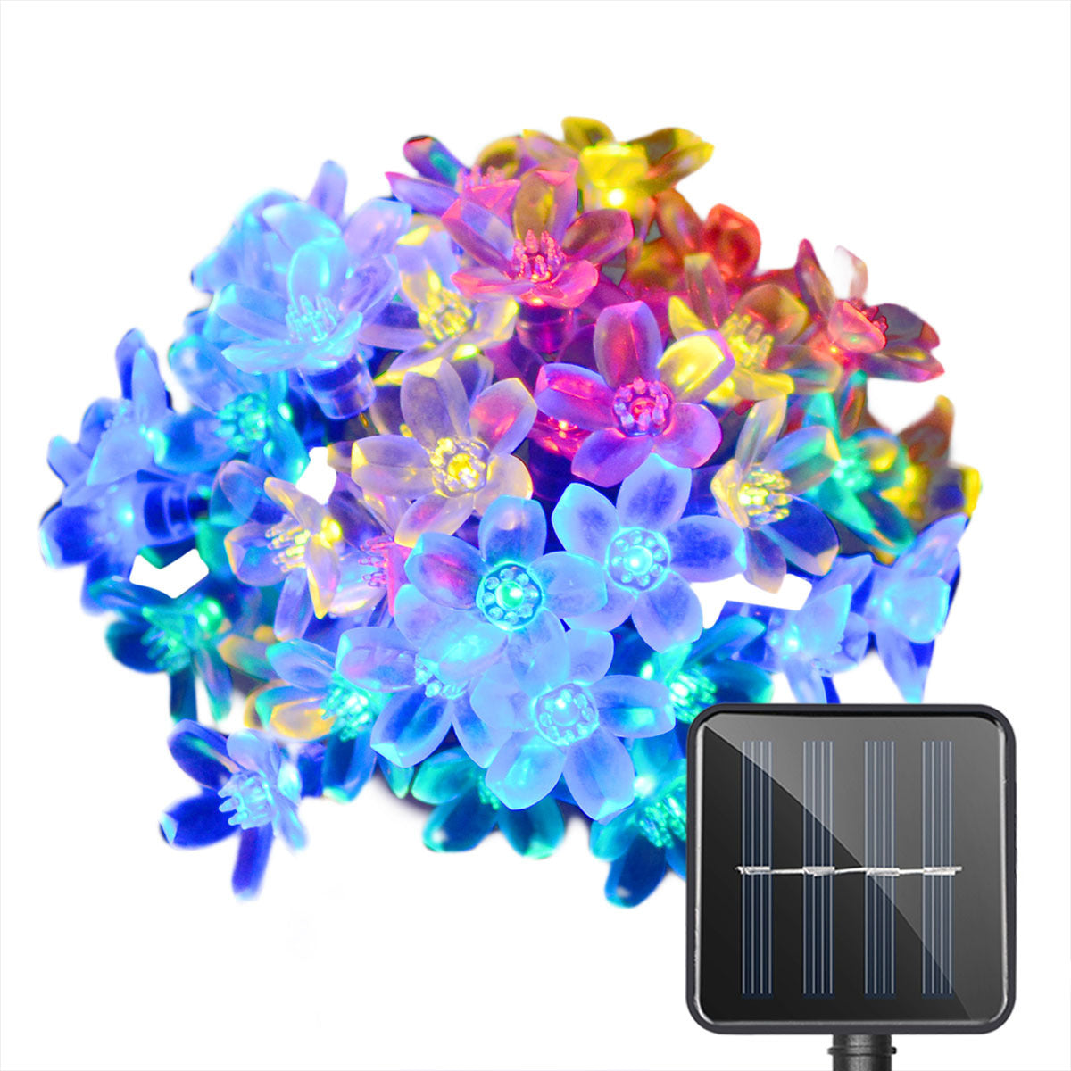Solar-powered String Flowers Flashing Light