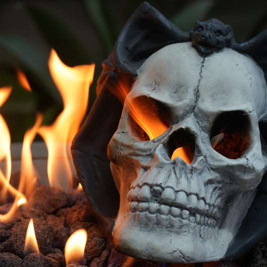 Outdoor Skull Gas Fireplace
