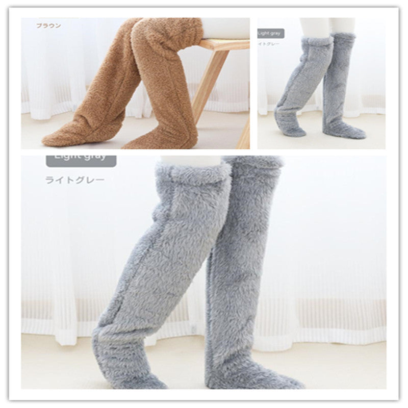 Over Knee High Winter Fuzzy Long Socks