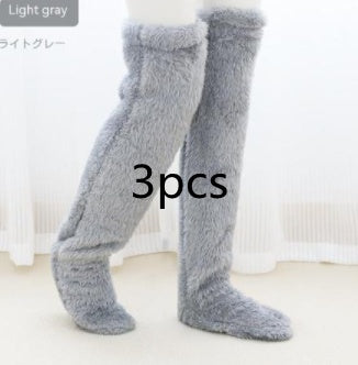 Over Knee High Winter Fuzzy Long Socks