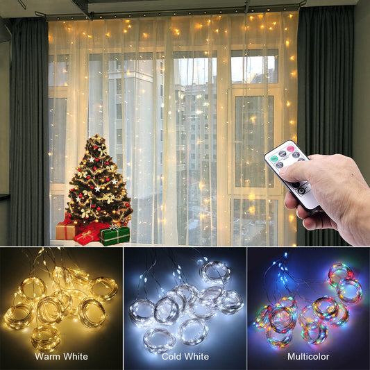 Curtain Garland On The Window USB String Lights