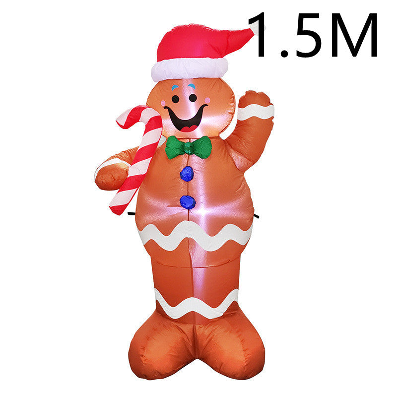 Glowing Santa Snowman Inflatable Doll
