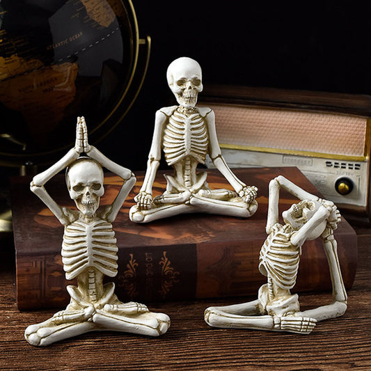Halloween Horror Desktop Modeling Yoga Skull Skeleton