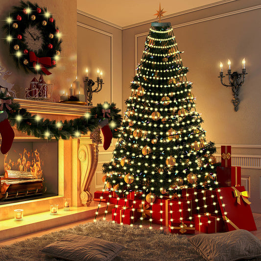 Holiday Courtyard Layout String Lights