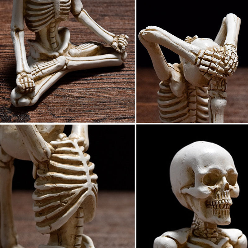 Halloween Horror Desktop Modeling Yoga Skull Skeleton