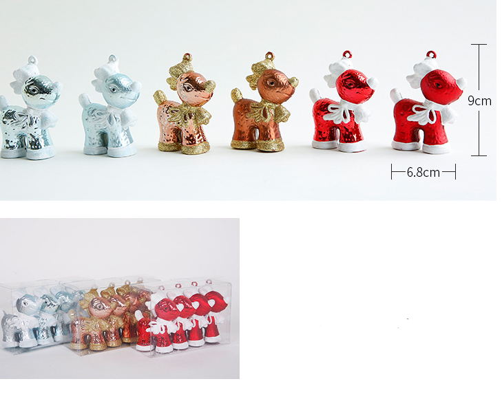 Reindeer And Gingerbread Man Christmas Pendant