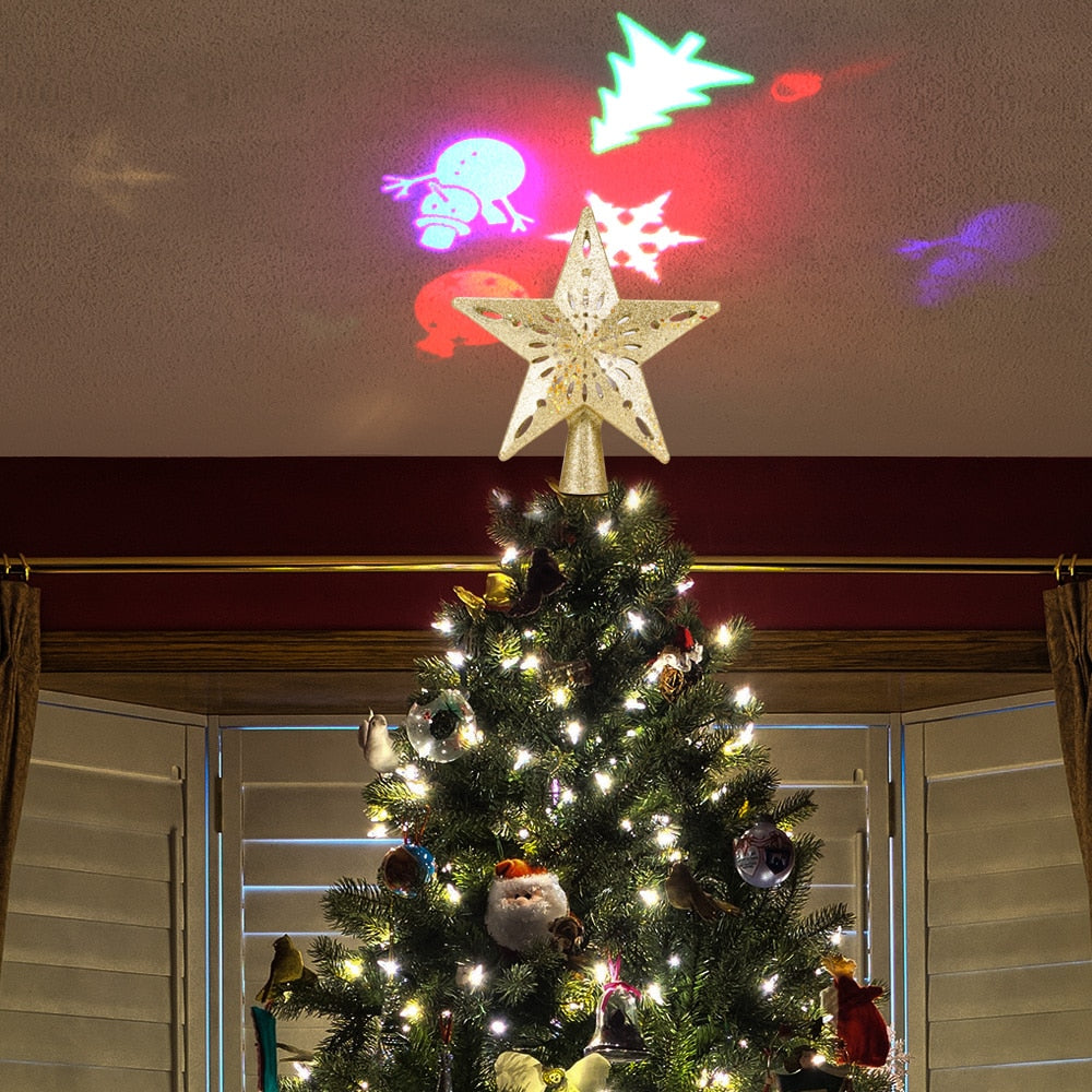 Tree Top Light Star Snowflake