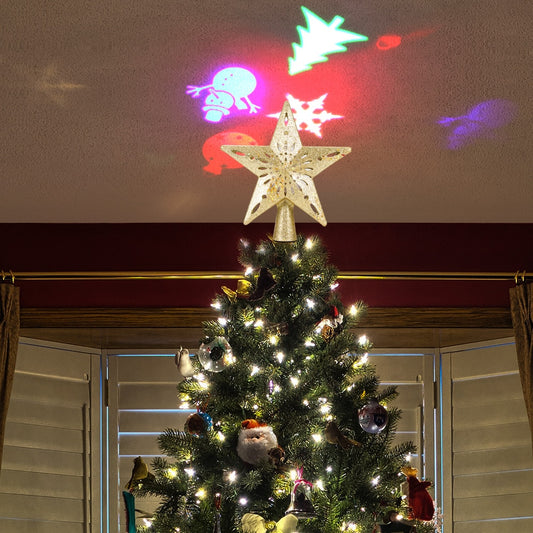 Tree Top Light Star Snowflake