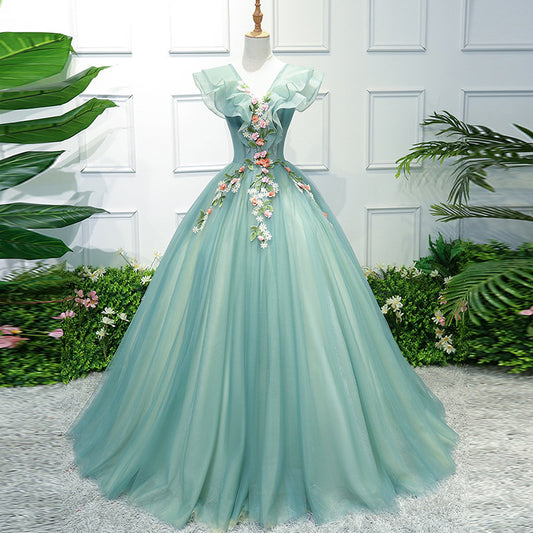 Spring flowers dress costume