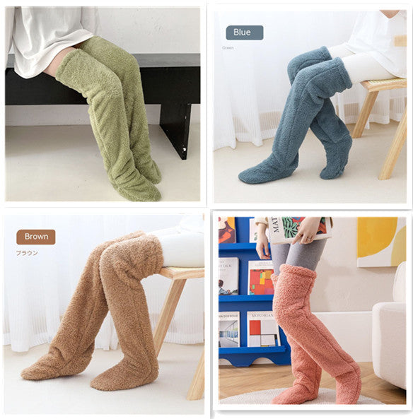 Over Knee High Winter Fuzzy Long Socks