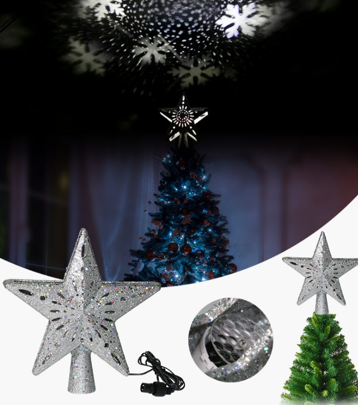 Tree Top Light Star Snowflake