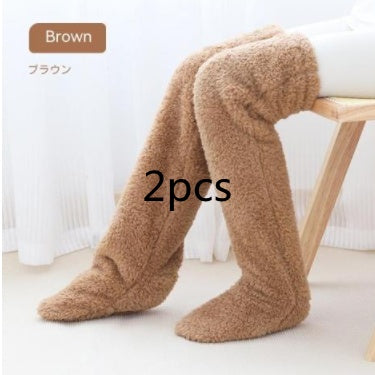 Over Knee High Winter Fuzzy Long Socks