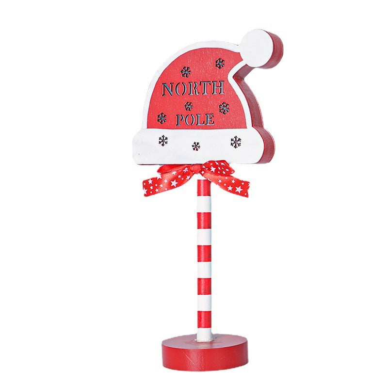 Road STOP Wooden Lamp