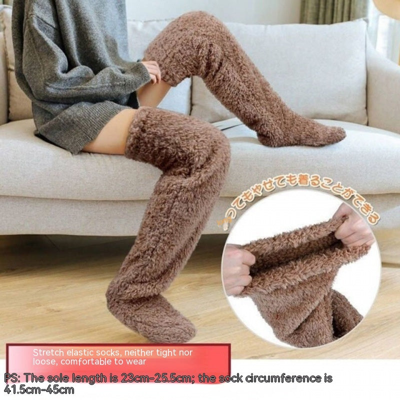 Over Knee High Winter Fuzzy Long Socks