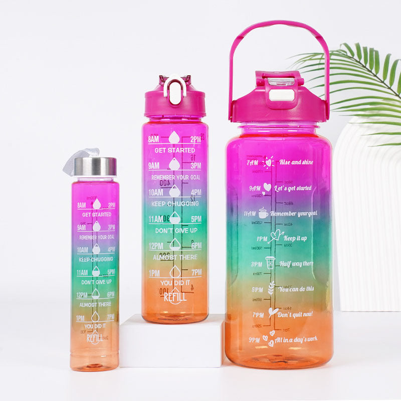 3-in-1 Gradient Color Water Bottles