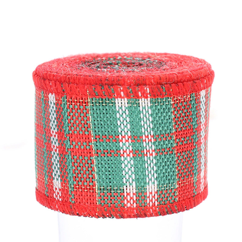 Colorful Lattice Ribbon, Iron Wire Edging
